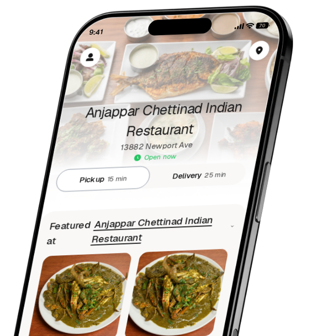 Anjappar Chettinad Indian Restaurant app preview