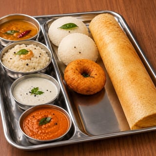 Idli (2)/Vadai (1)/Mini Dosa (1)/Pongal